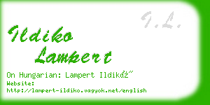 ildiko lampert business card